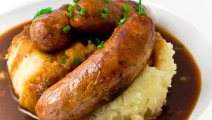 Bangers and mash in England